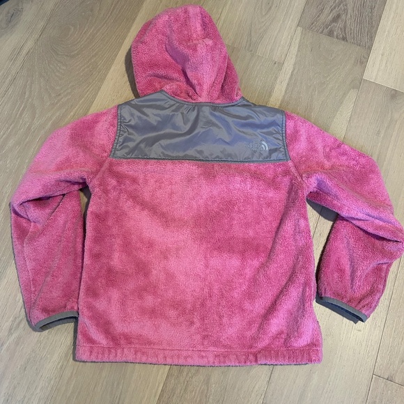 The North Face Pink/Gray Full Zip Fleece Jacket for Girls Size L Outdoor ~ Cozy! - Picture 3 of 3
